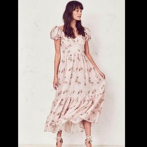 Loveshackfancy Angie Dress in Pink Canopy